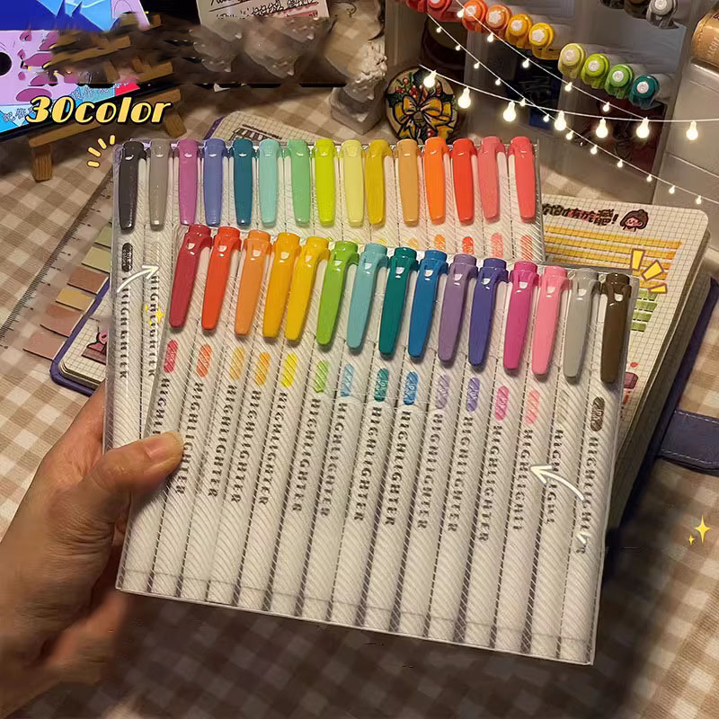 Highlighter Set Pastel - 5/15/25 Colors Double Headed Highlighters Instagram