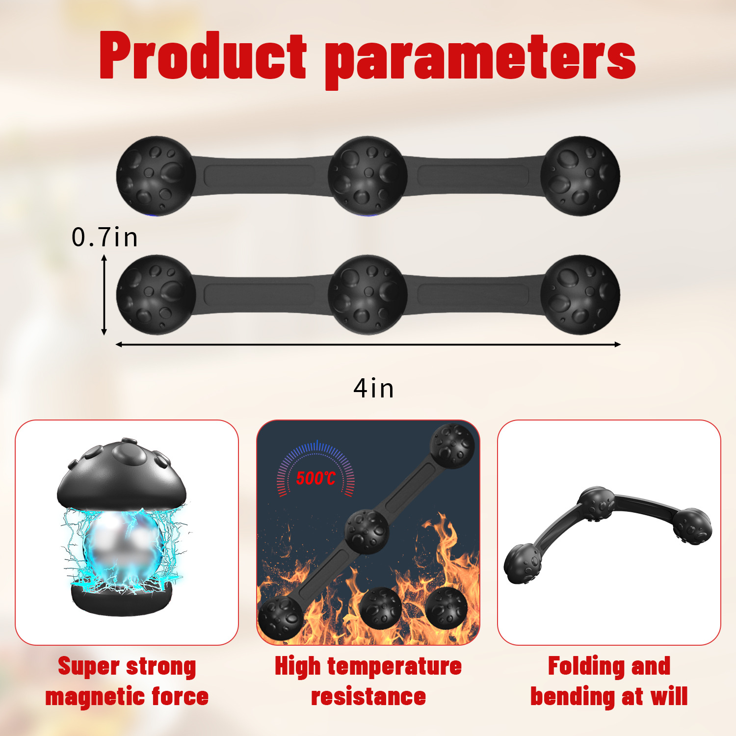 Paperclip Magnetic Set - 1/2sets Silicone Air Fryer Magnetic Clips
