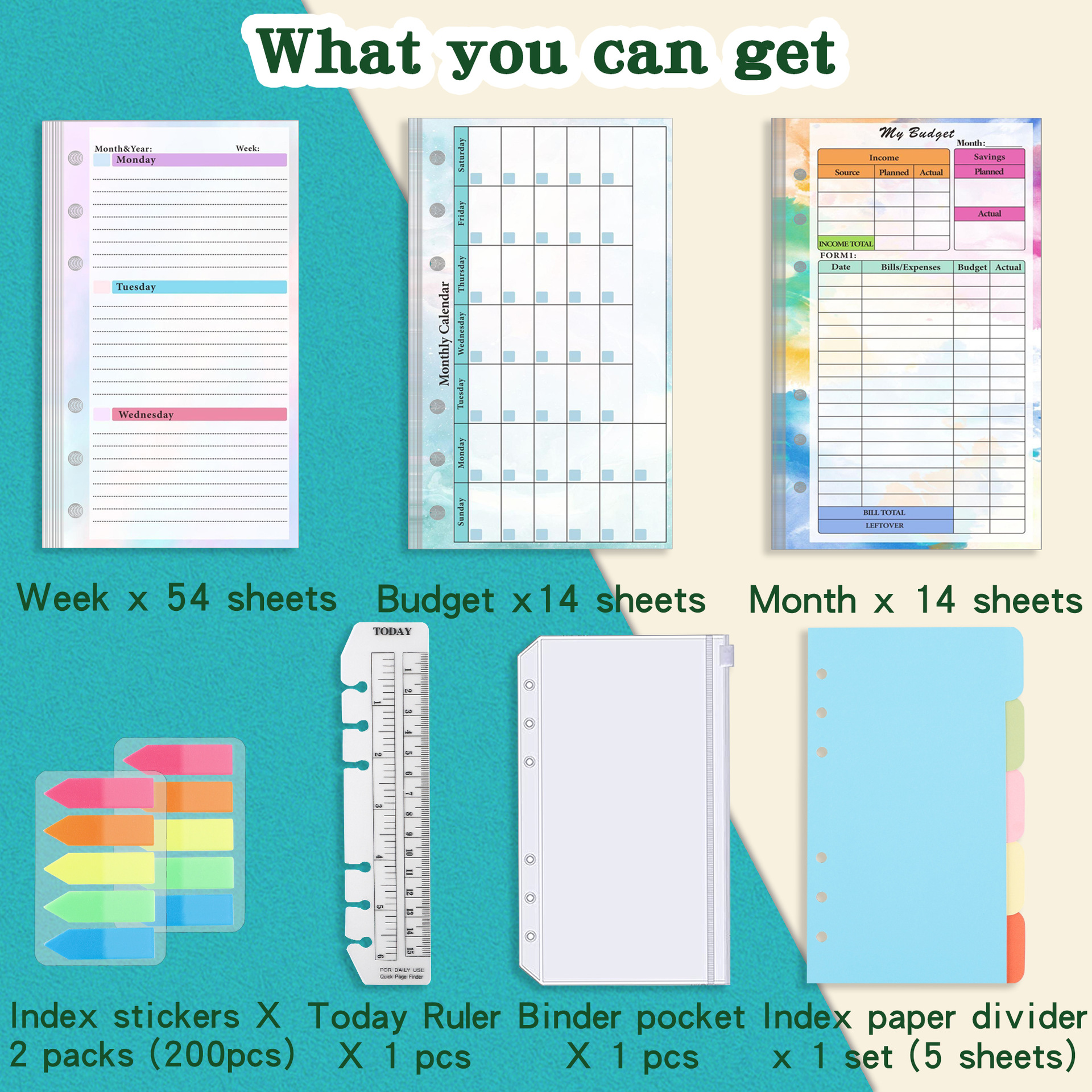 2026 NEW A6 Loose Leaf Noteboo - Planner Weekly Budget review and price