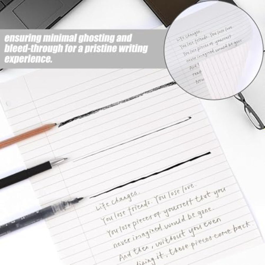 100 Sheets Loose Leaf Paper, 8 - Paper Punch 3 Hole review and price