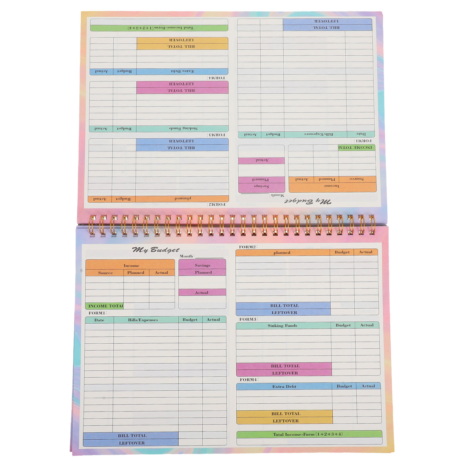 B5 Financial Ledger Book Weekl - Planner Weekly Budget review and price