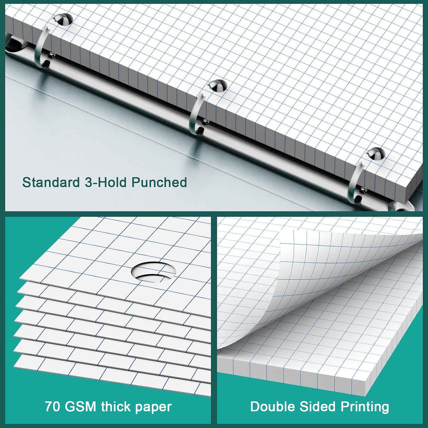 Loose Leaf Graph Paper Noteboo - Paper Punch 3 Hole review and price