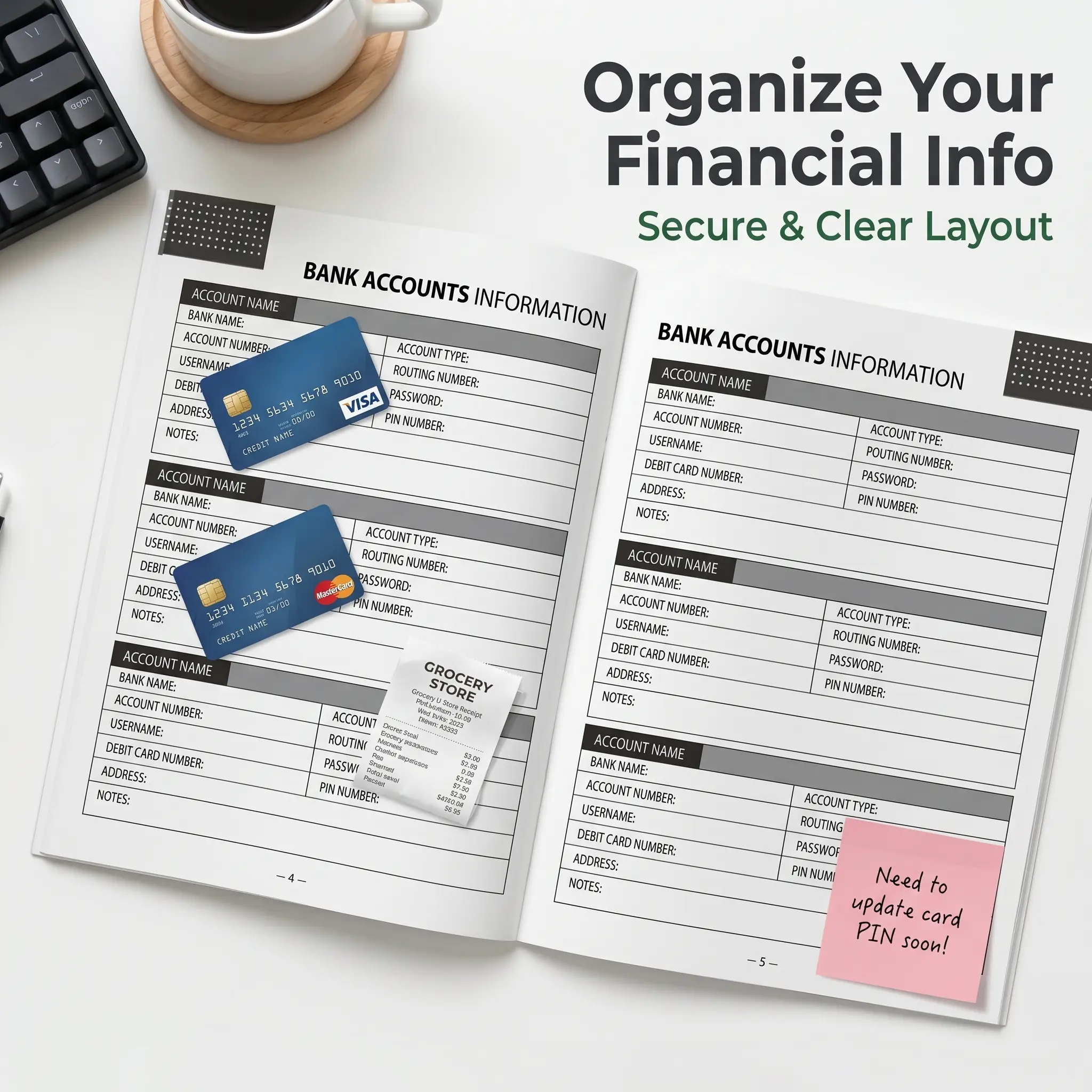 ADHD A4 Planner Notebook, Dura - Planner Weekly Budget review and price