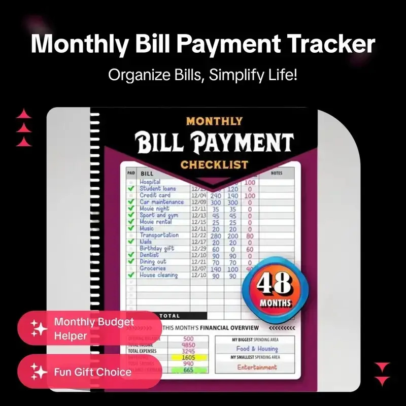 ADHD A4 Planner Notebook, Dura - Planner Weekly Budget review and price