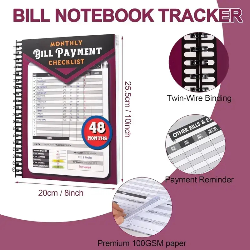 ADHD A4 Planner Notebook, Dura - Planner Weekly Budget review and price