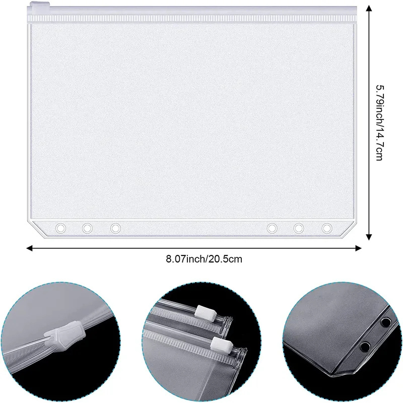 Binder Pockets A6 6-Hole Zippe - Planner Weekly Budget review and price