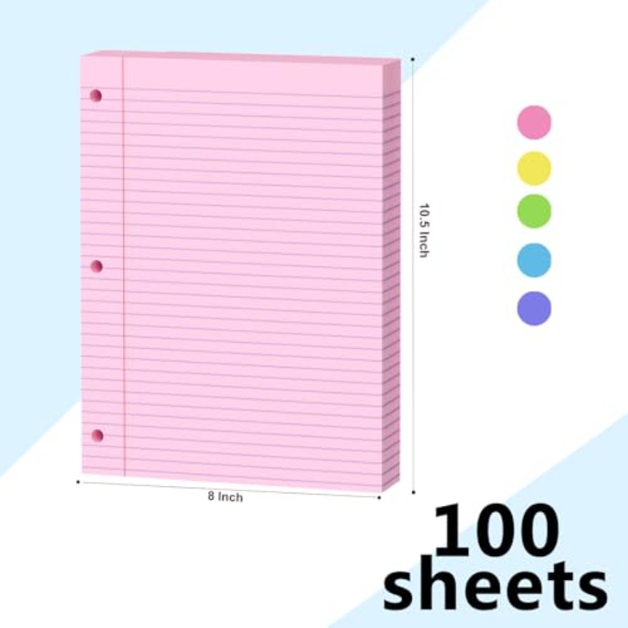 Loose Leaf Paper 00 Sheets Col - Paper Punch 3 Hole review and price