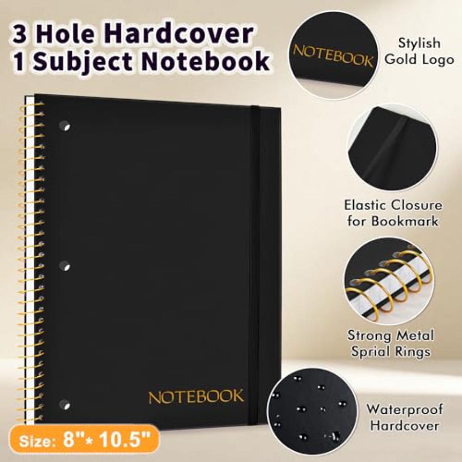 Spiral Notebook College Ruled  - Paper Punch 3 Hole review and price