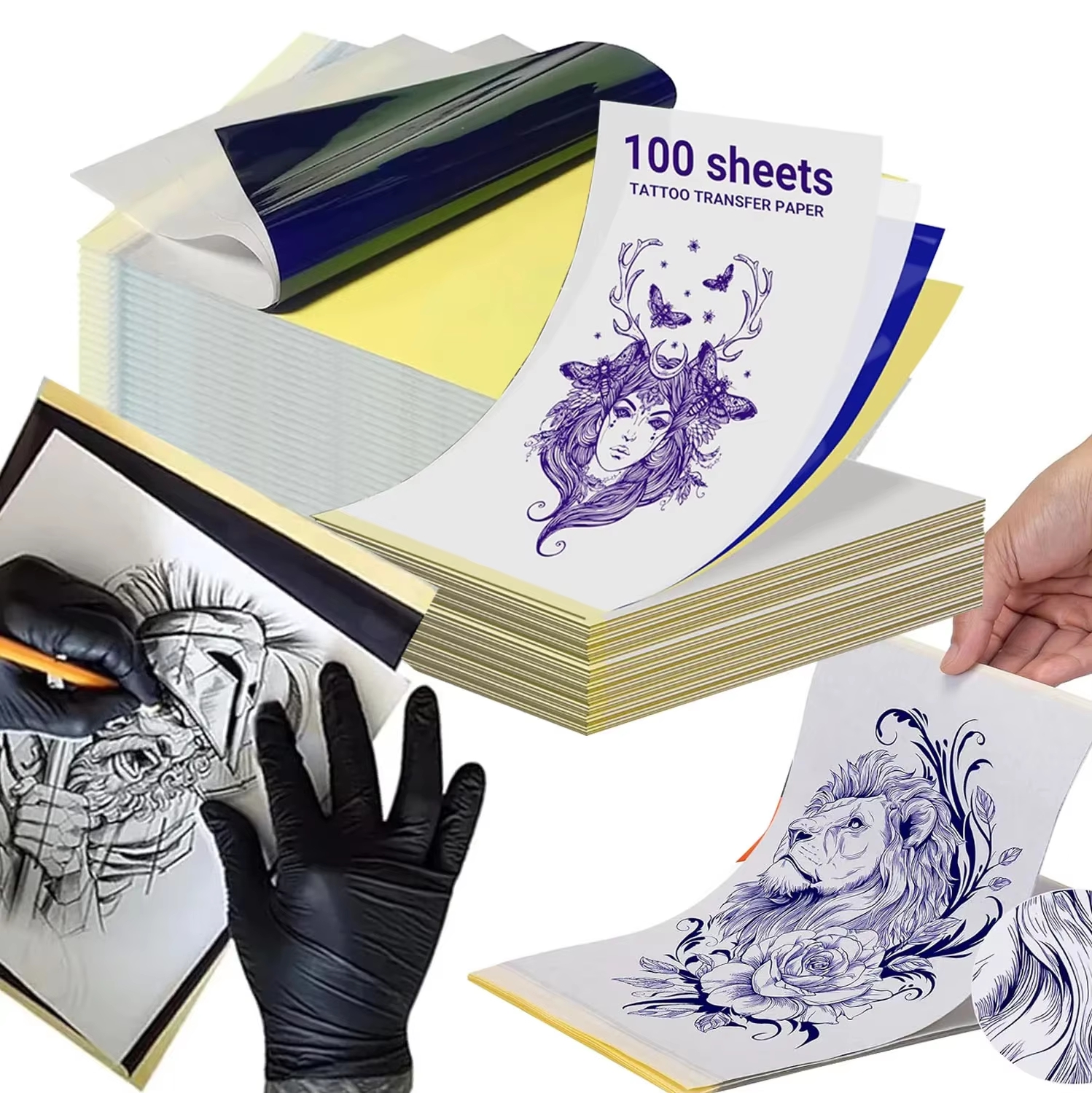 5/10/50/100PCS Tattoo Transfer - Carbon Copy Book review and price