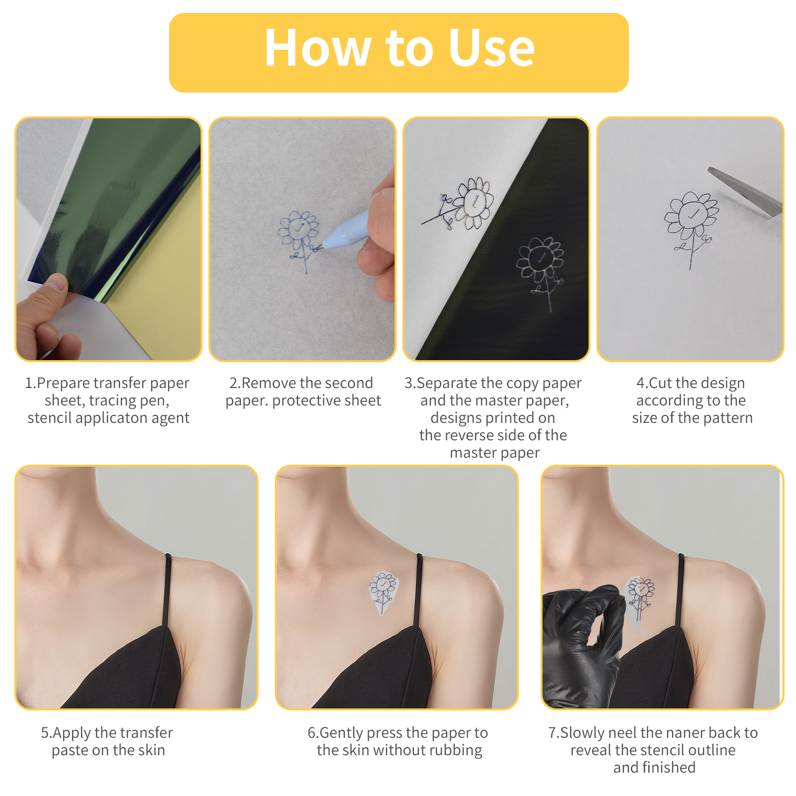 5/10/50/100PCS Tattoo Transfer - Carbon Copy Book review and price
