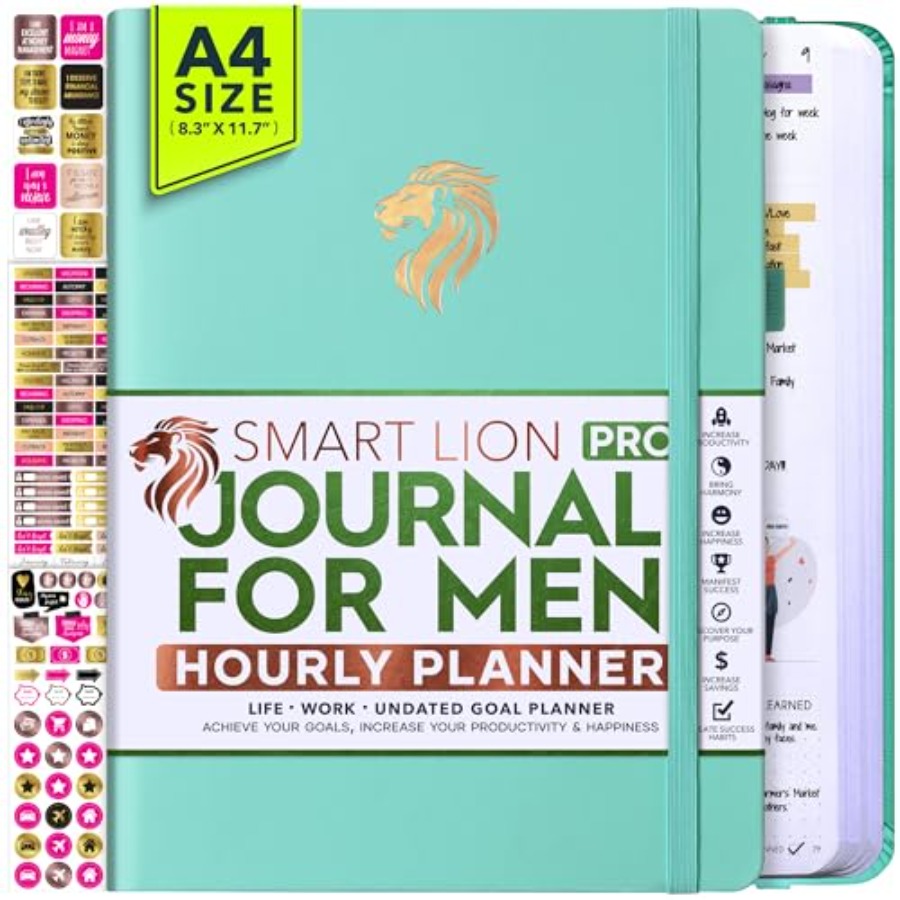 Journal for Men - Undated Dail - Planner Weekly Budget review and price
