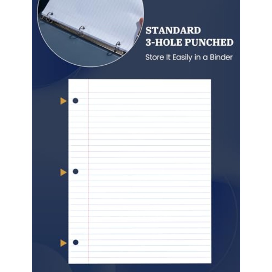 Loose Leaf Paper 8.5 x 11, Loo - Paper Punch 3 Hole review and price