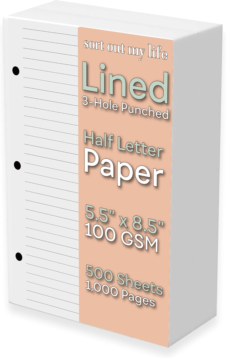 Half Letter Lined Paper, 3-Hol - Paper Punch 3 Hole review and price