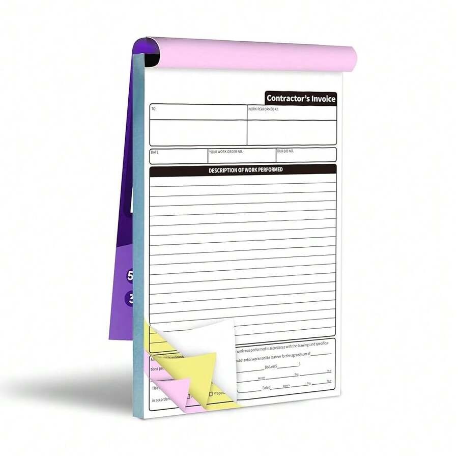 Carbonless Contractor Invoice  - Carbon Copy Book review and price