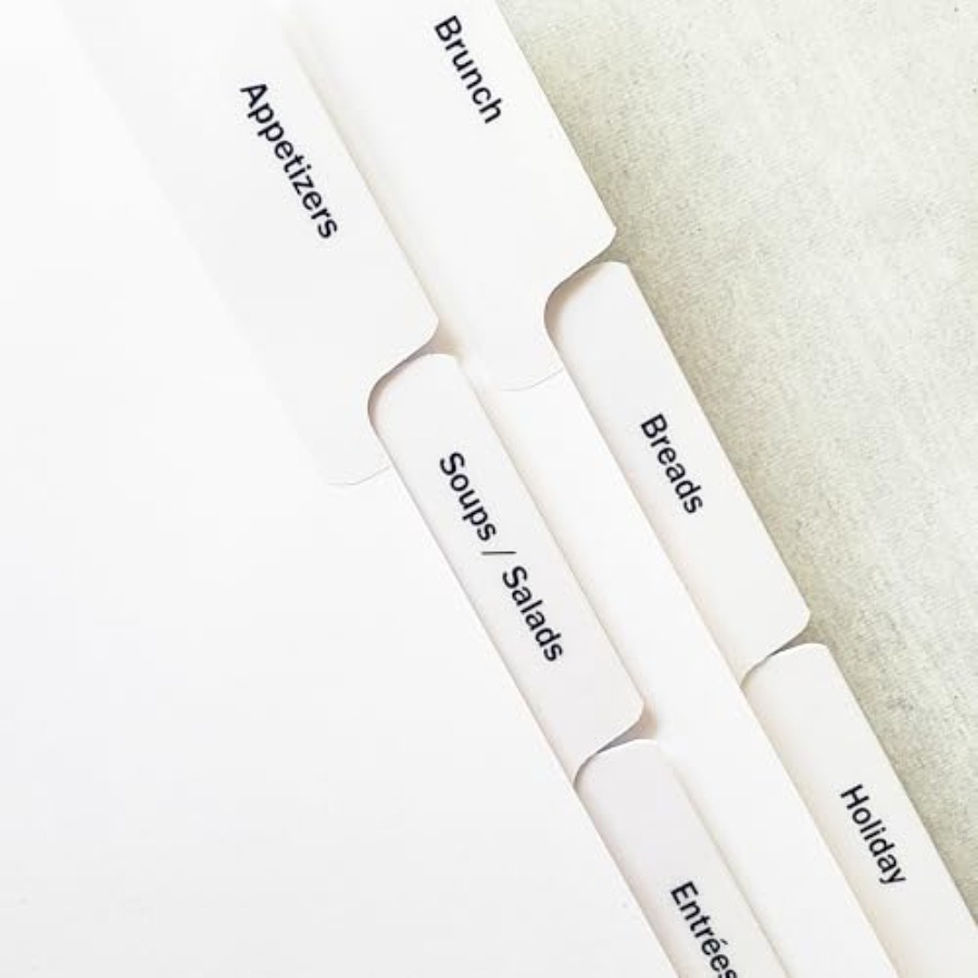 PRE-Printed Recipe Binder Inde - Index Tab Divider review and price
