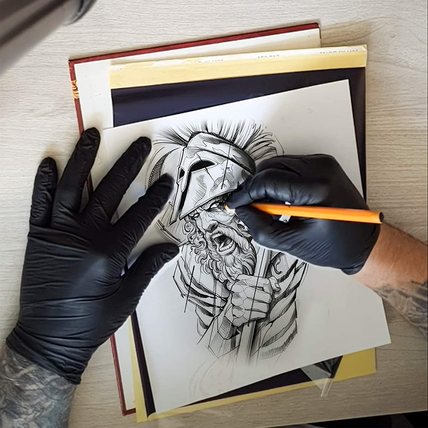 Tattoo Transfer Pape POSEIDON  - Carbon Copy Book review and price