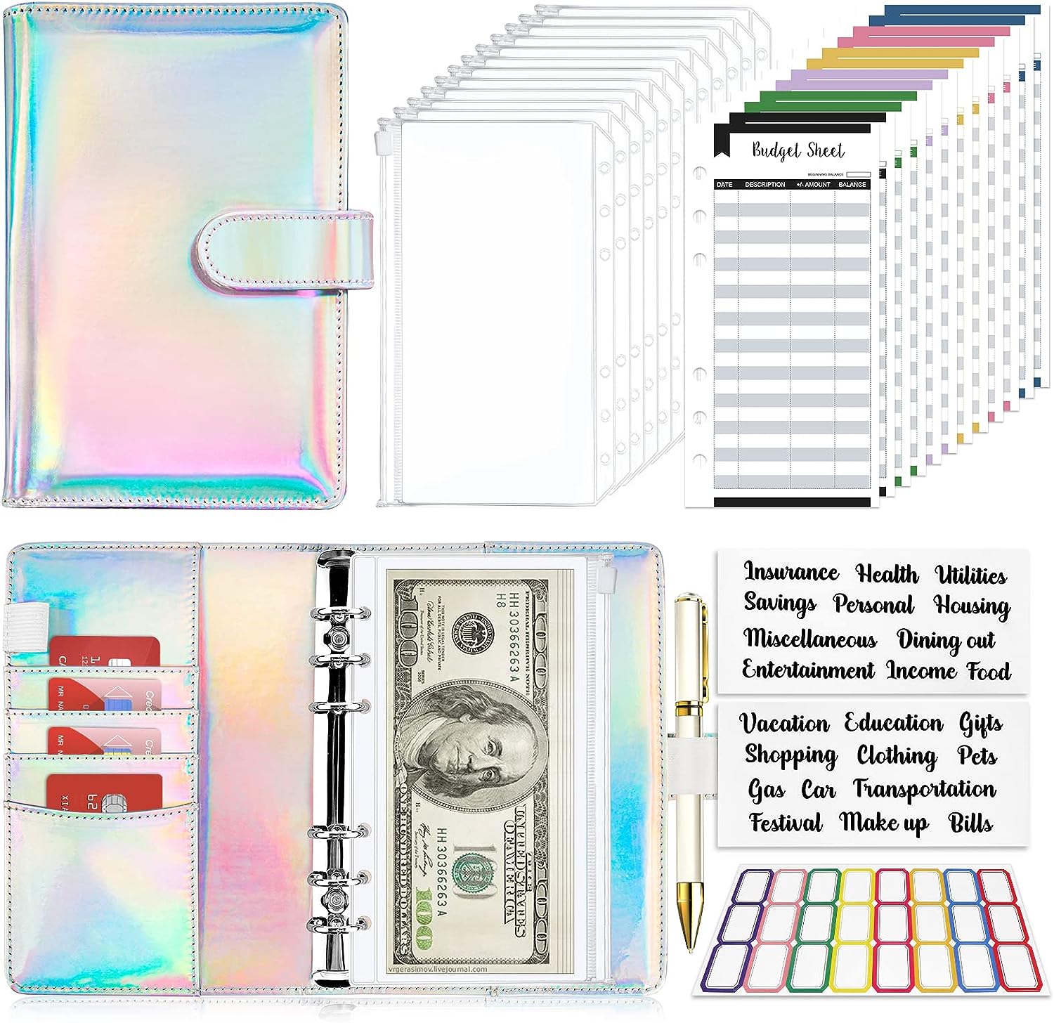 2023 laser Budget Binder Zippe - Planner Weekly Budget review and price