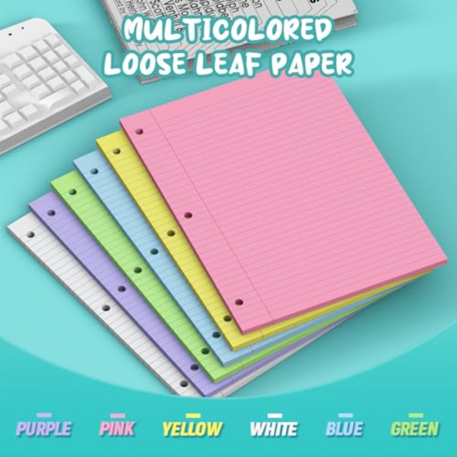 120 Sheets Loose Leaf Paper 8  - Paper Punch 3 Hole review and price