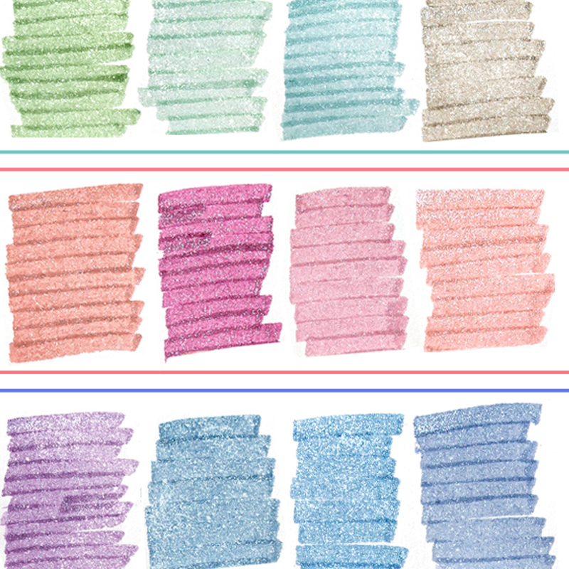 4pcs Glitter Color Shiny Pens  - Highlighter Set Pastel review and price