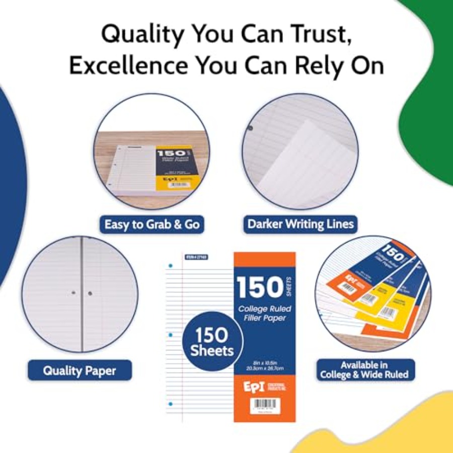 Filler Paper College Ruled Loo - Paper Punch 3 Hole review and price