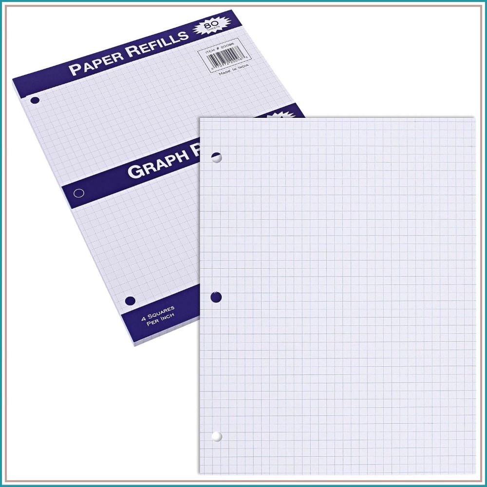 11x8.5 Graph Paper, 4x4 Grid,  - Paper Punch 3 Hole review and price