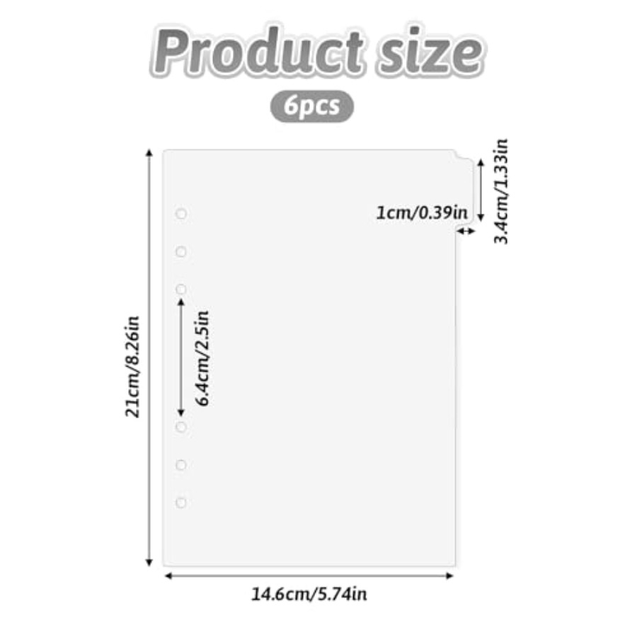 6 Pcs A5 Binder Dividers, 6 Ho - Index Tab Divider review and price