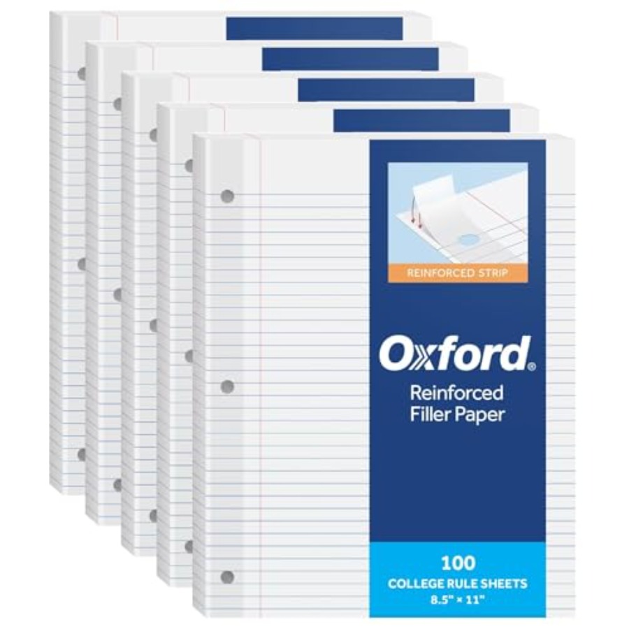 Reinforced Filler Paper, 8.5 x - Paper Punch 3 Hole review and price