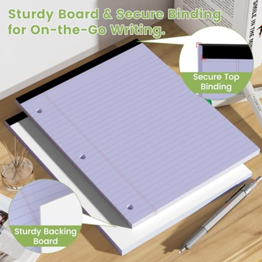 Legal Pads 8.5x11, Purple Lega - Paper Punch 3 Hole review and price